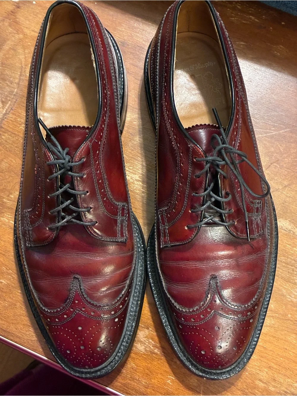 50’s TRUE VINTAGE JOHNSTON & MURPHY Crown Aristocraft Wingtips 9.5 D